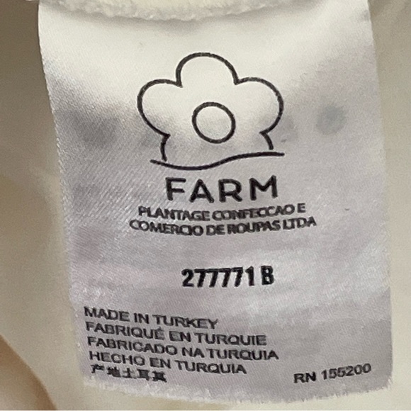 Anthropologie Farm Rio Brazil Pineapple Tropic Graphic White T-Shirt in XS EUC - Picture 11 of 12